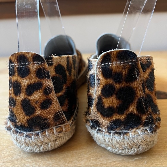 MANEBI ACCRA LEOPARD PRINT CALF HAIR ESPADRILLE 40-9 - Picture 5 of 8